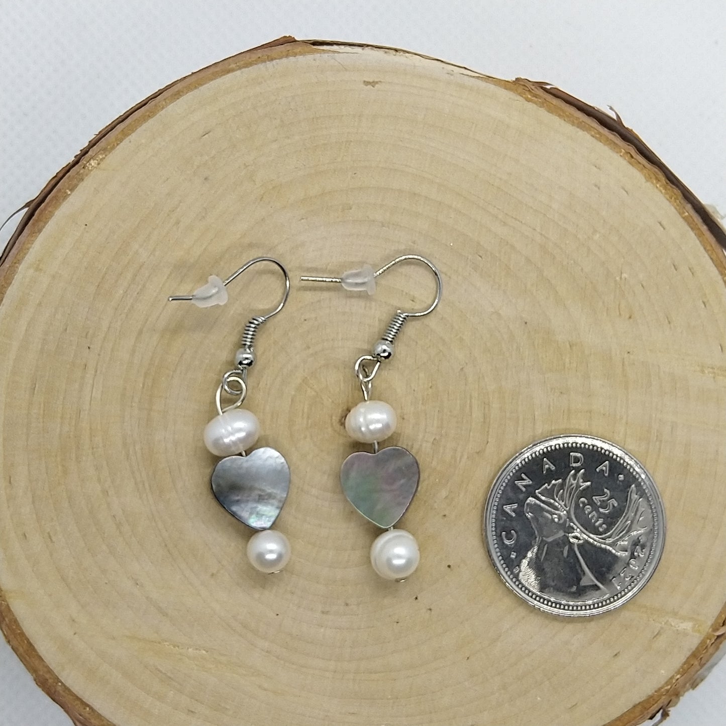 Earrings - Fresh Water Pearls with Mother of Pearl short version