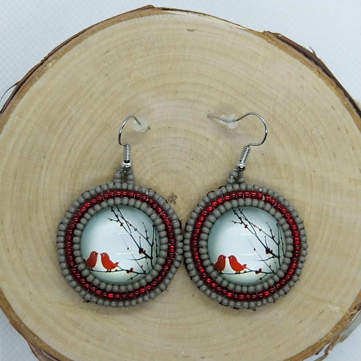 Earrings - Red Birds