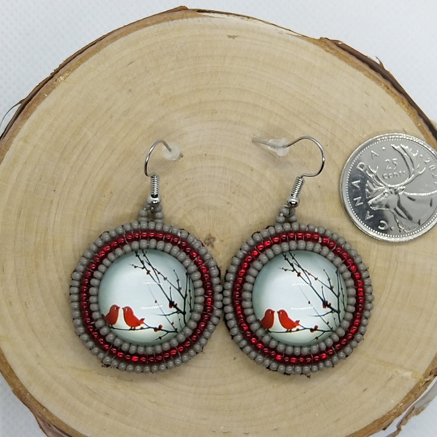 Earrings - Red Birds