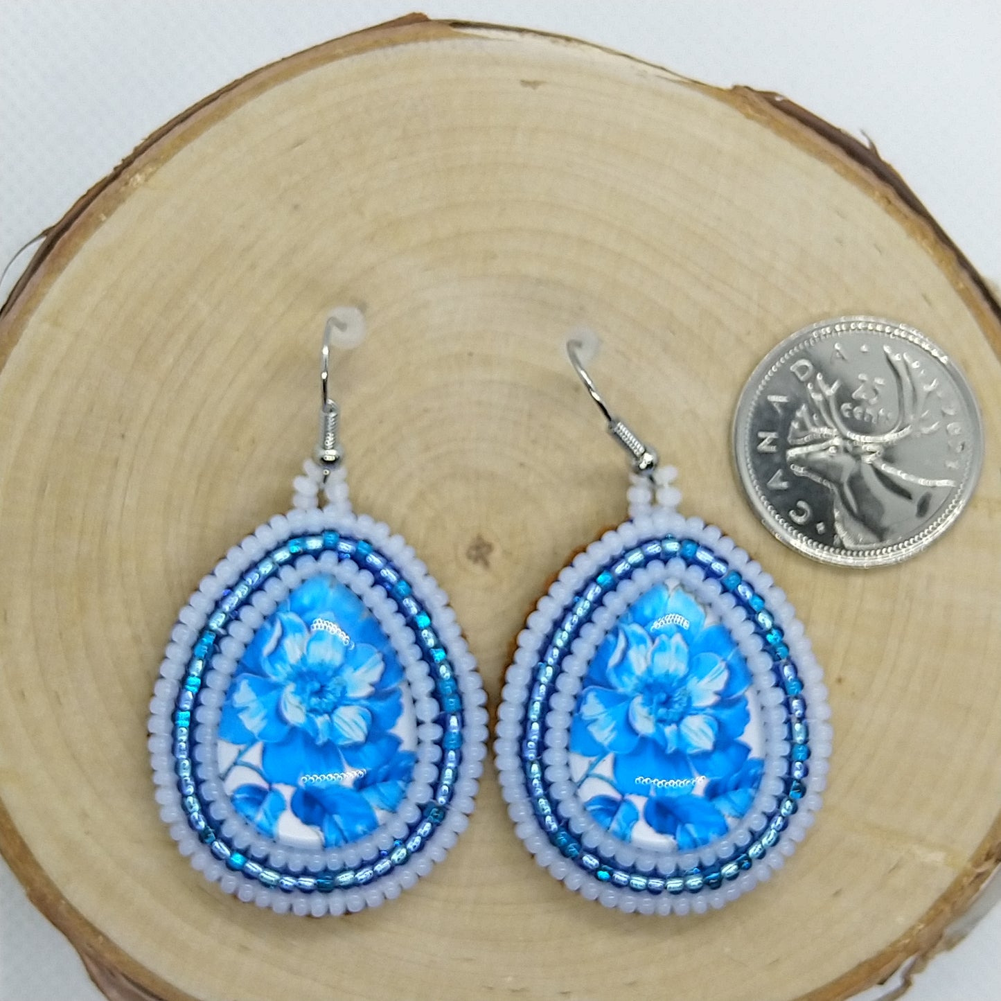 Earrings - Blue Flower