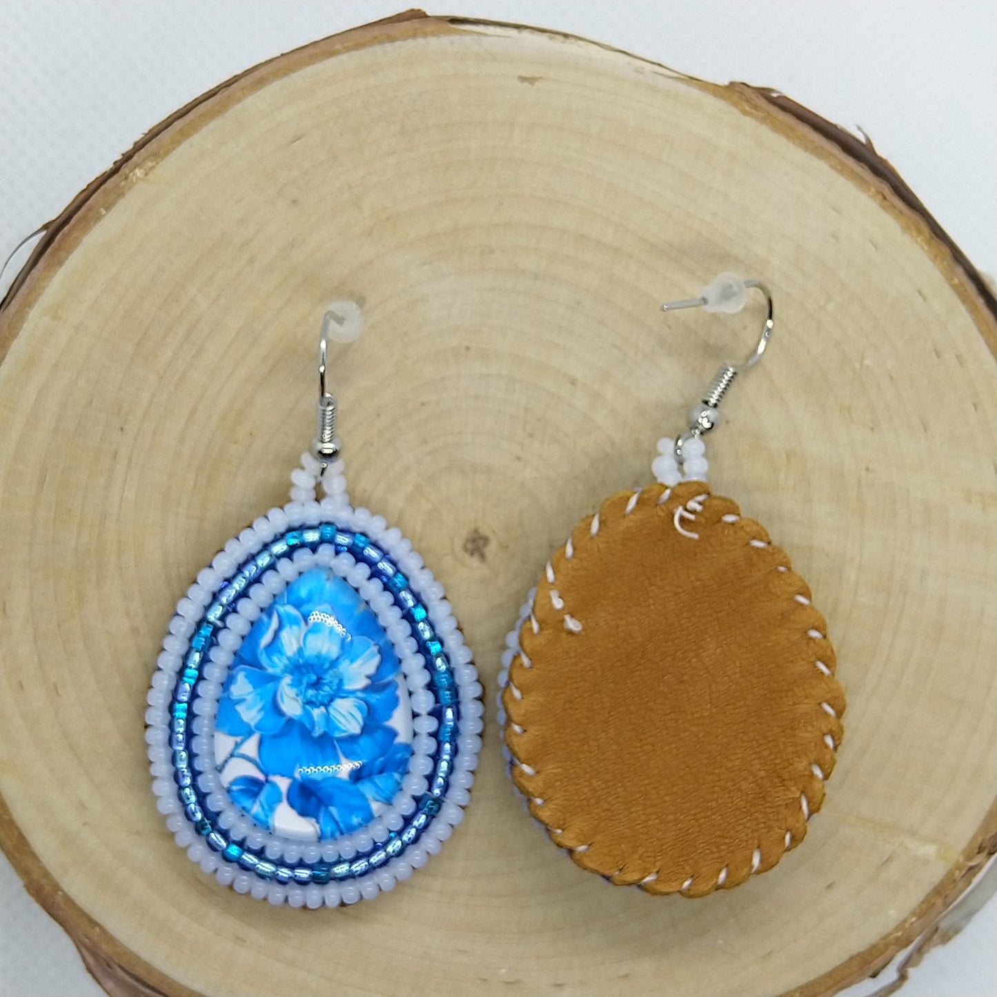 Earrings - Blue Flower