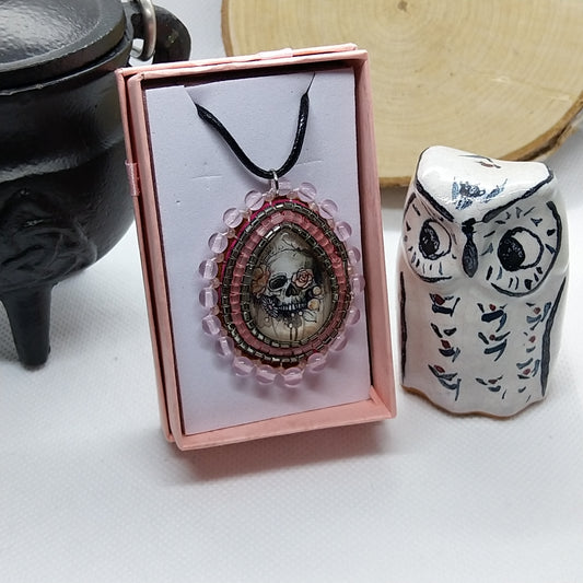 Necklace - Flower Skull