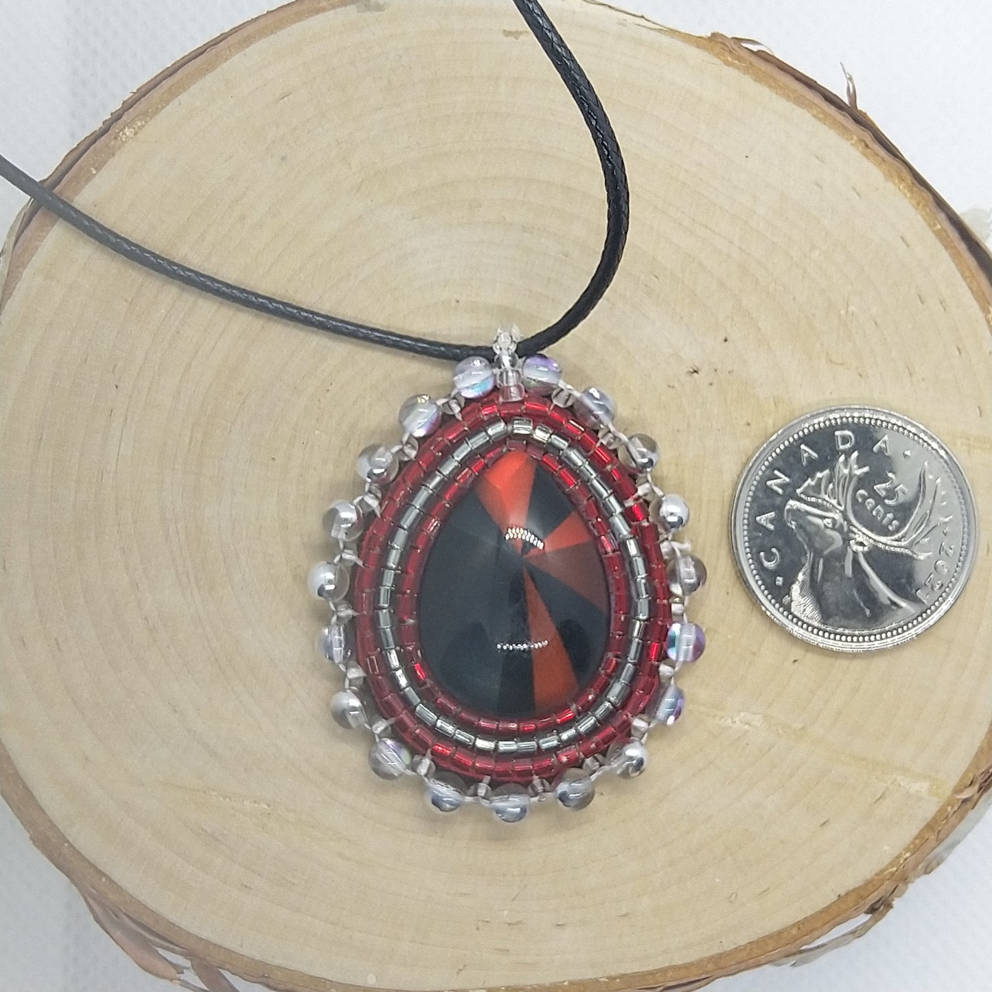 Necklace - Black and Red Mosaic