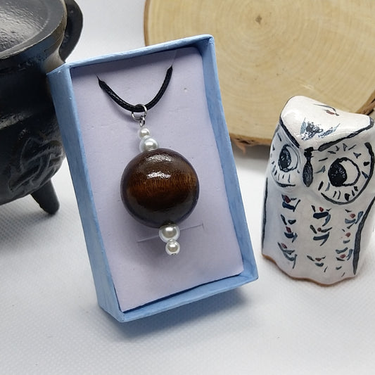 Necklace - Wooden Sphere