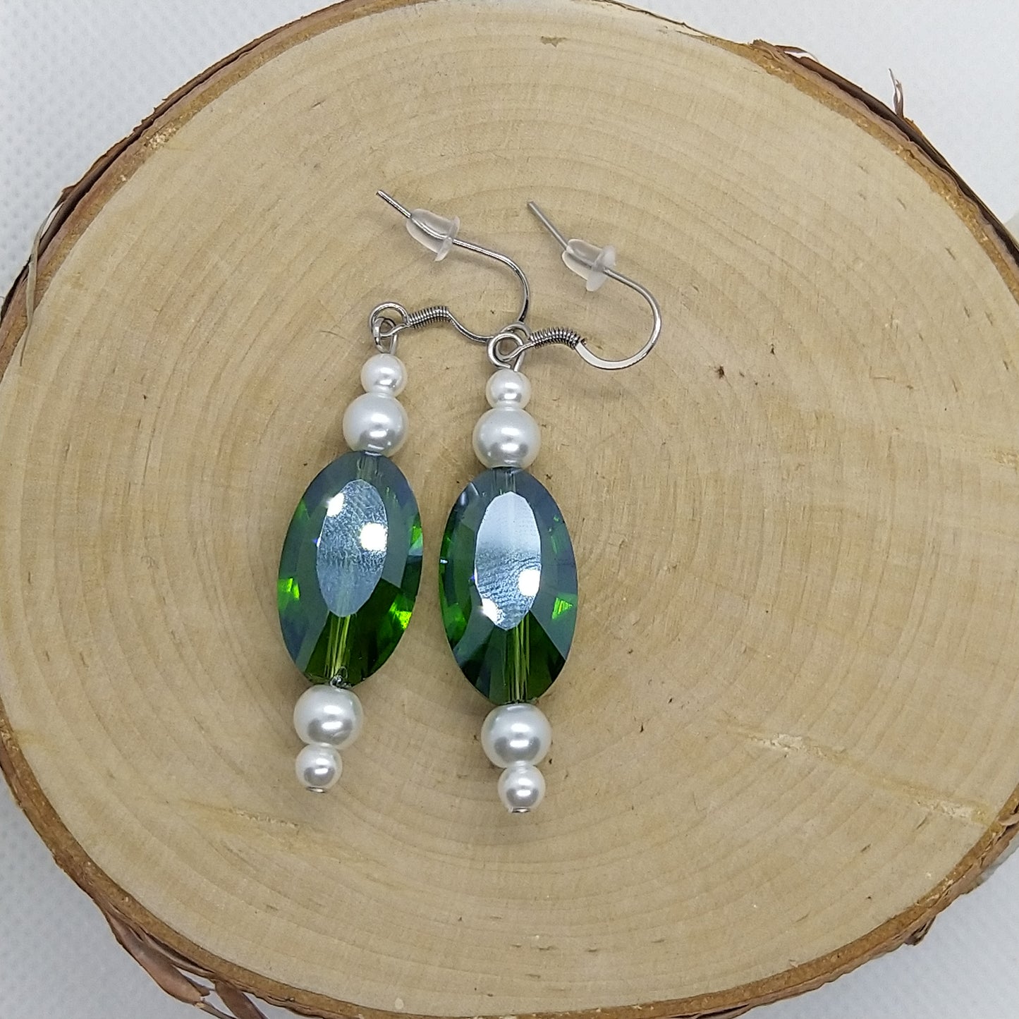 Earrings - Green Drops