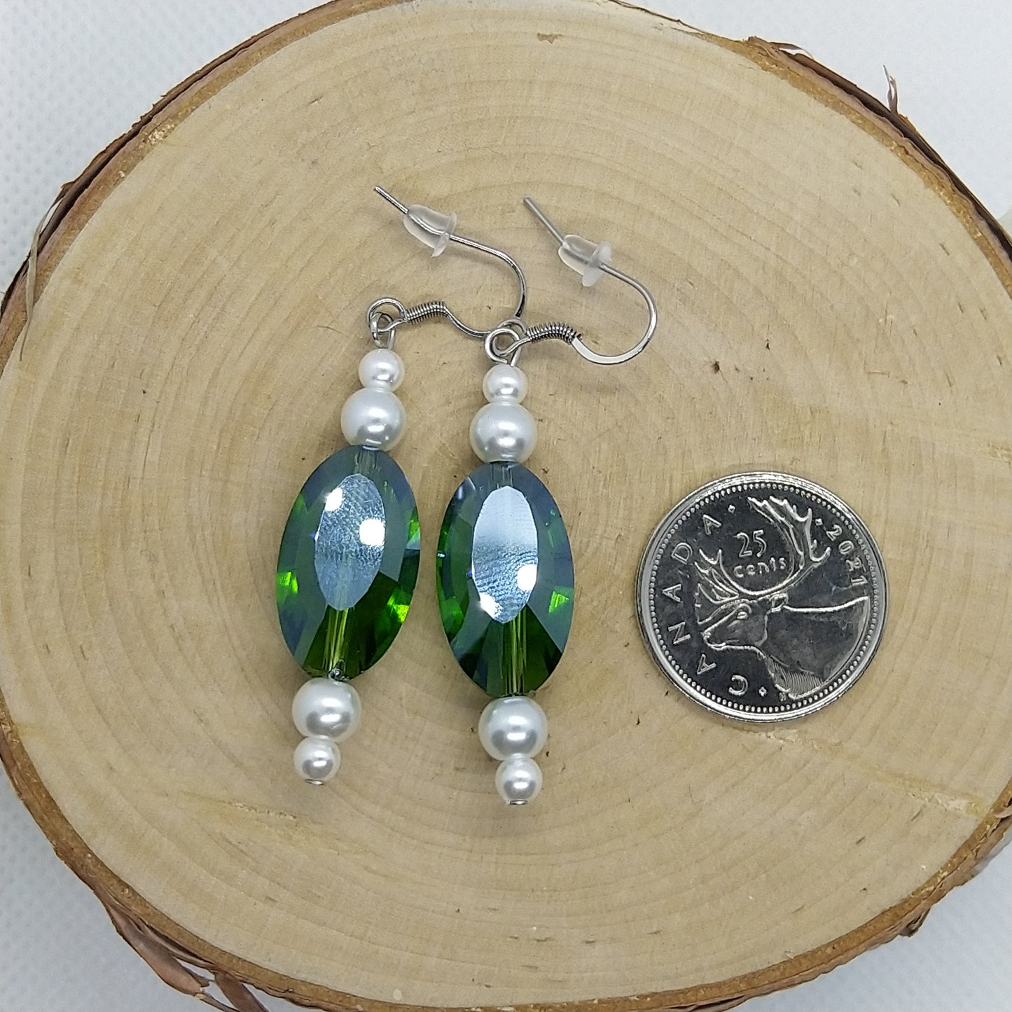 Earrings - Green Drops