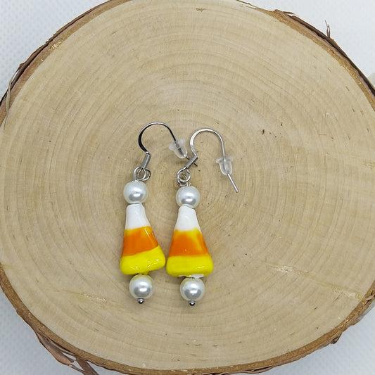 Earrings - Candy Corn