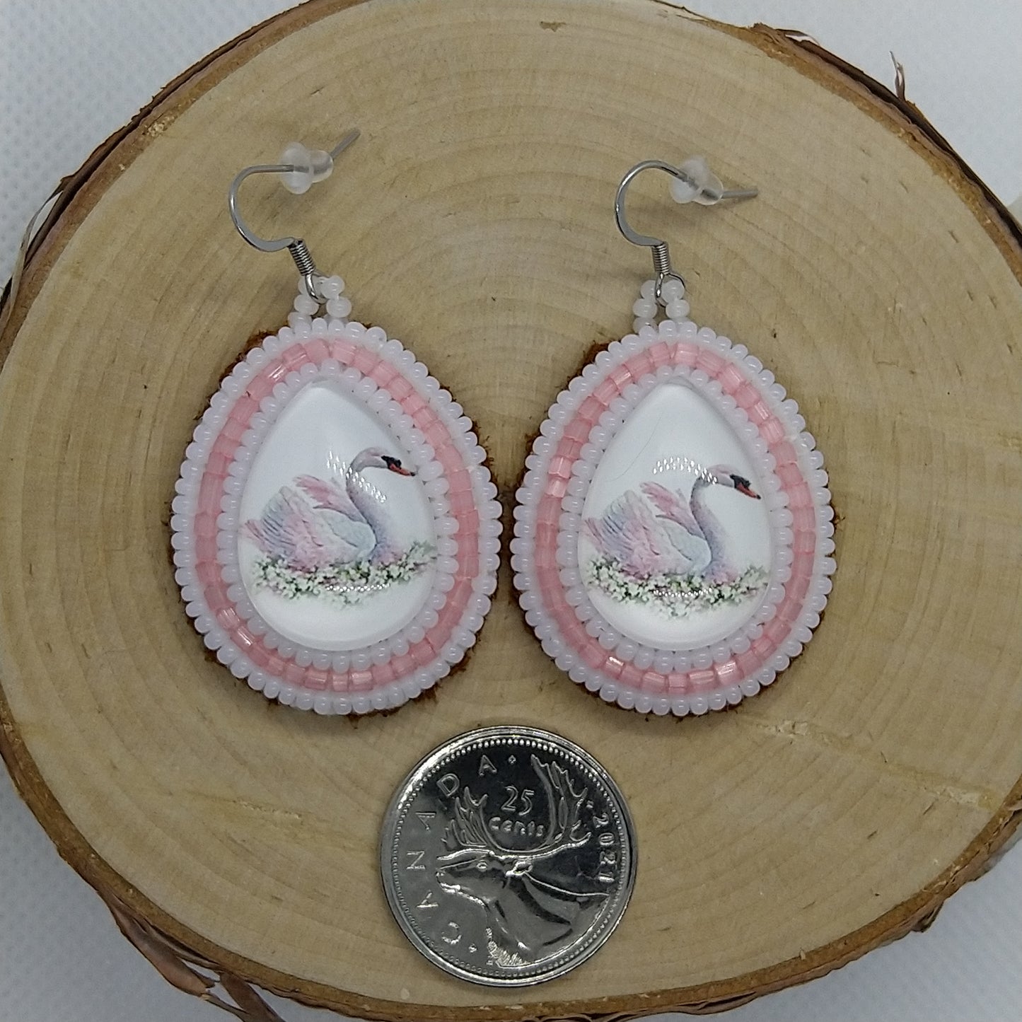 Earrings - Swan