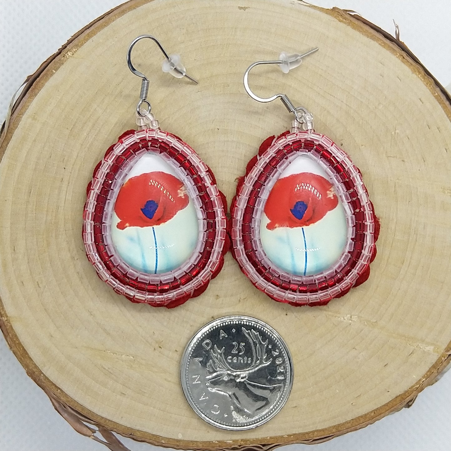 Earrings - Poppies