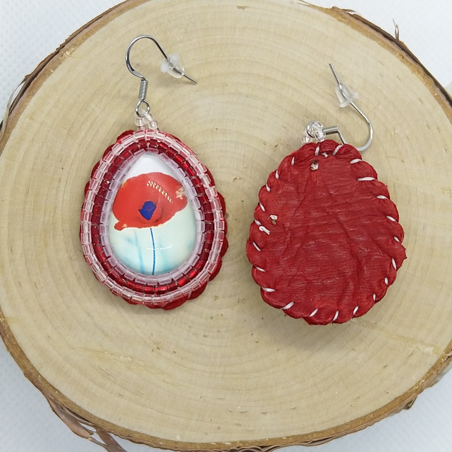 Earrings - Poppies