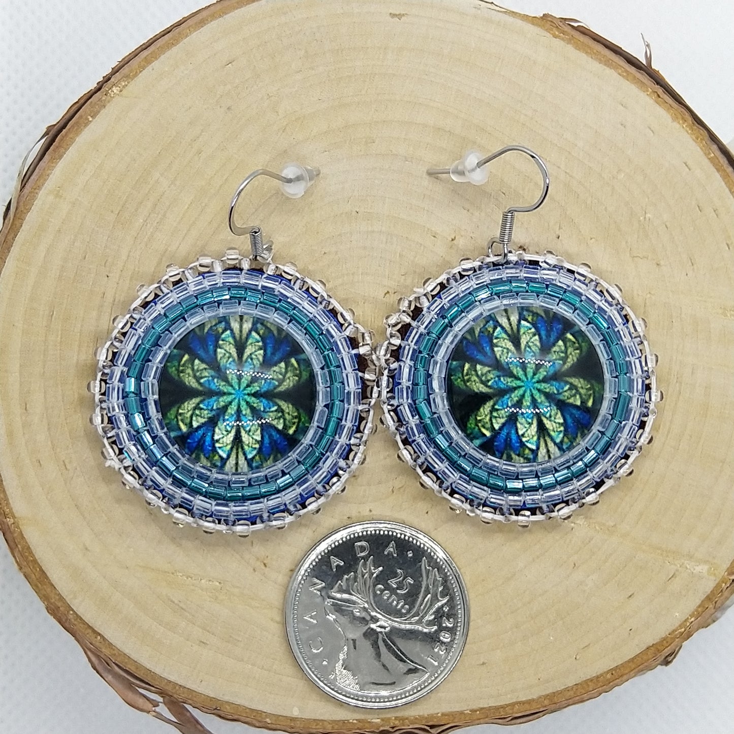 Earrings - Mosaic Blue Green