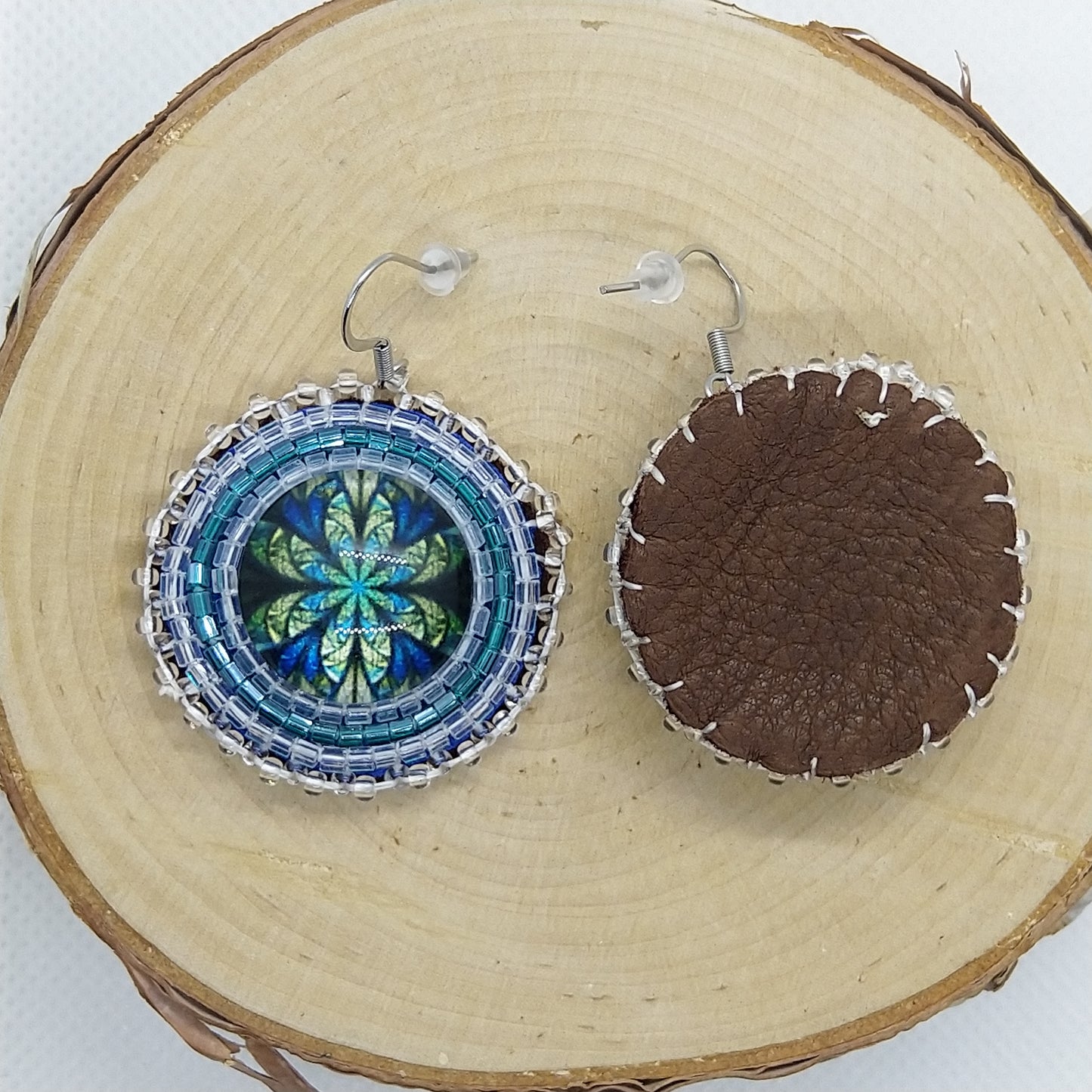 Earrings - Mosaic Blue Green