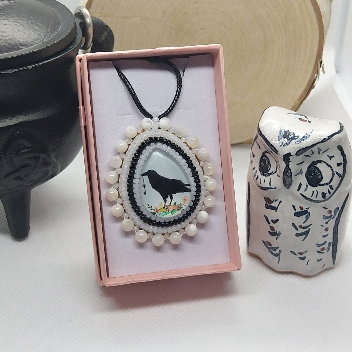 Necklace - Raven with Key