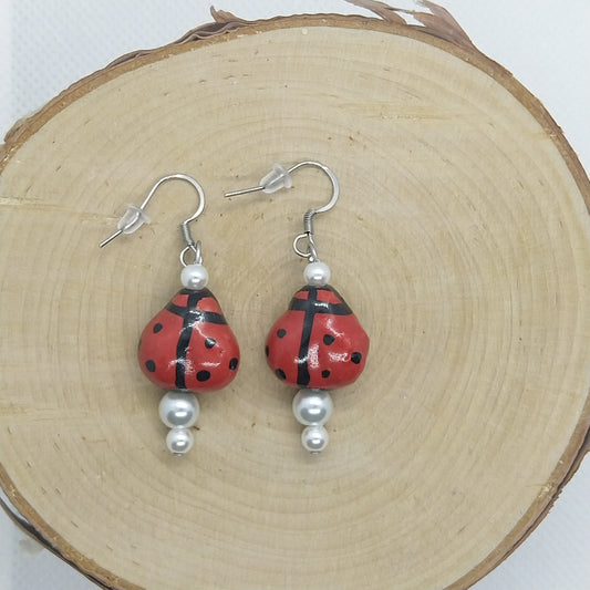 Earrings - Ladybugs