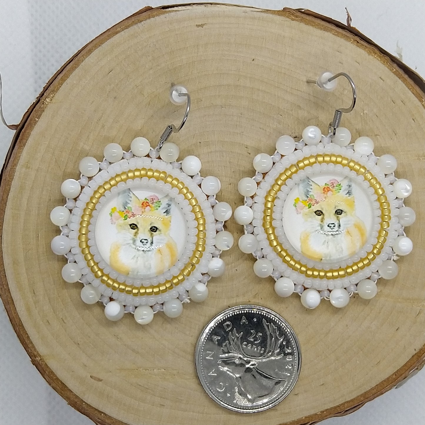 Earrings - Flower Fox