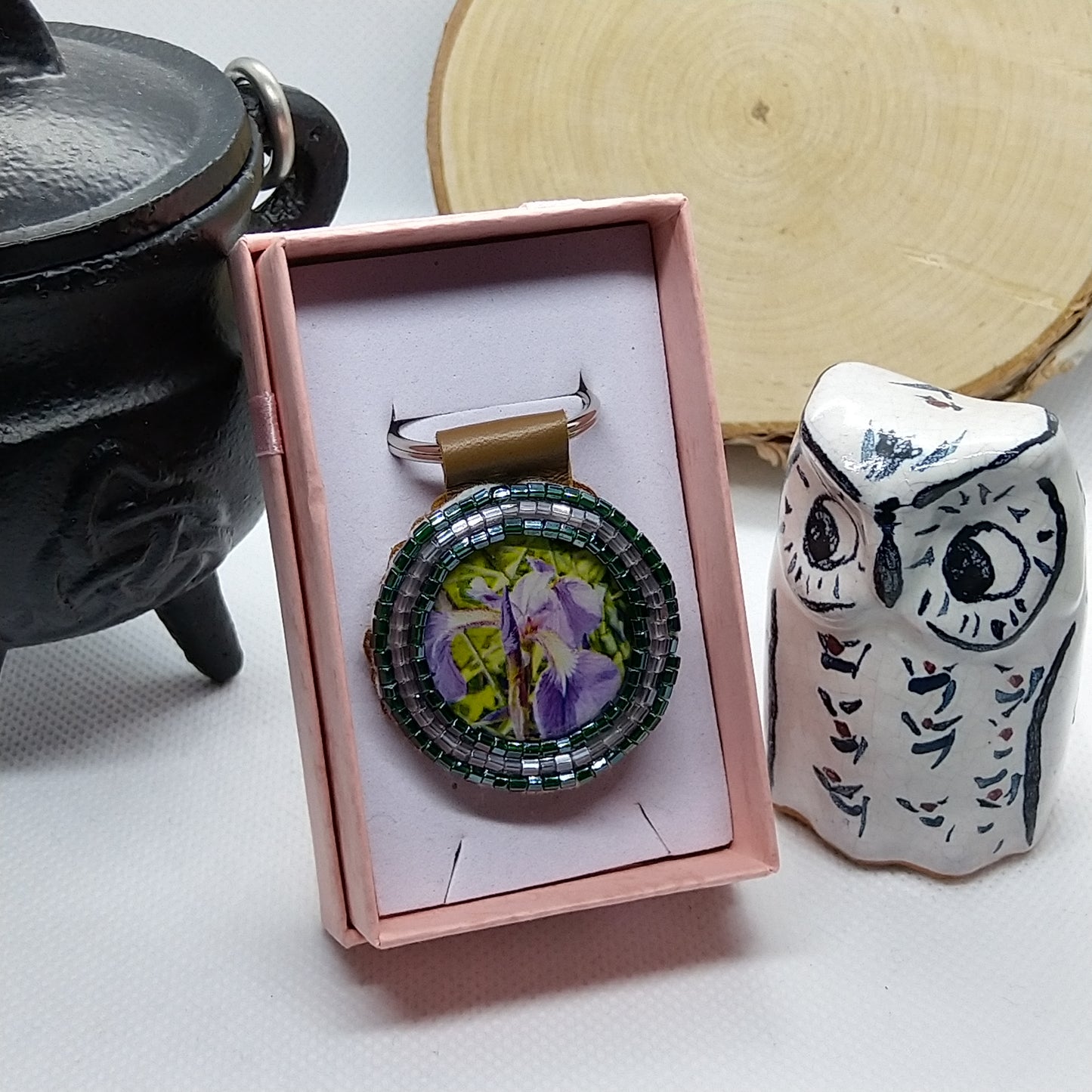 Keychain - Purple Flower