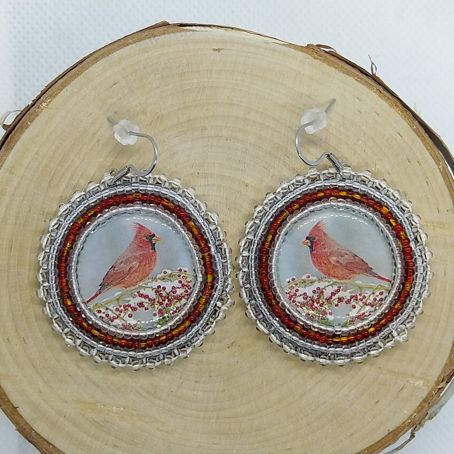 Earrings - Red Cardinal