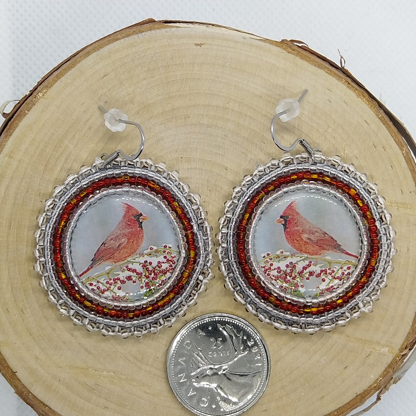 Earrings - Red Cardinal