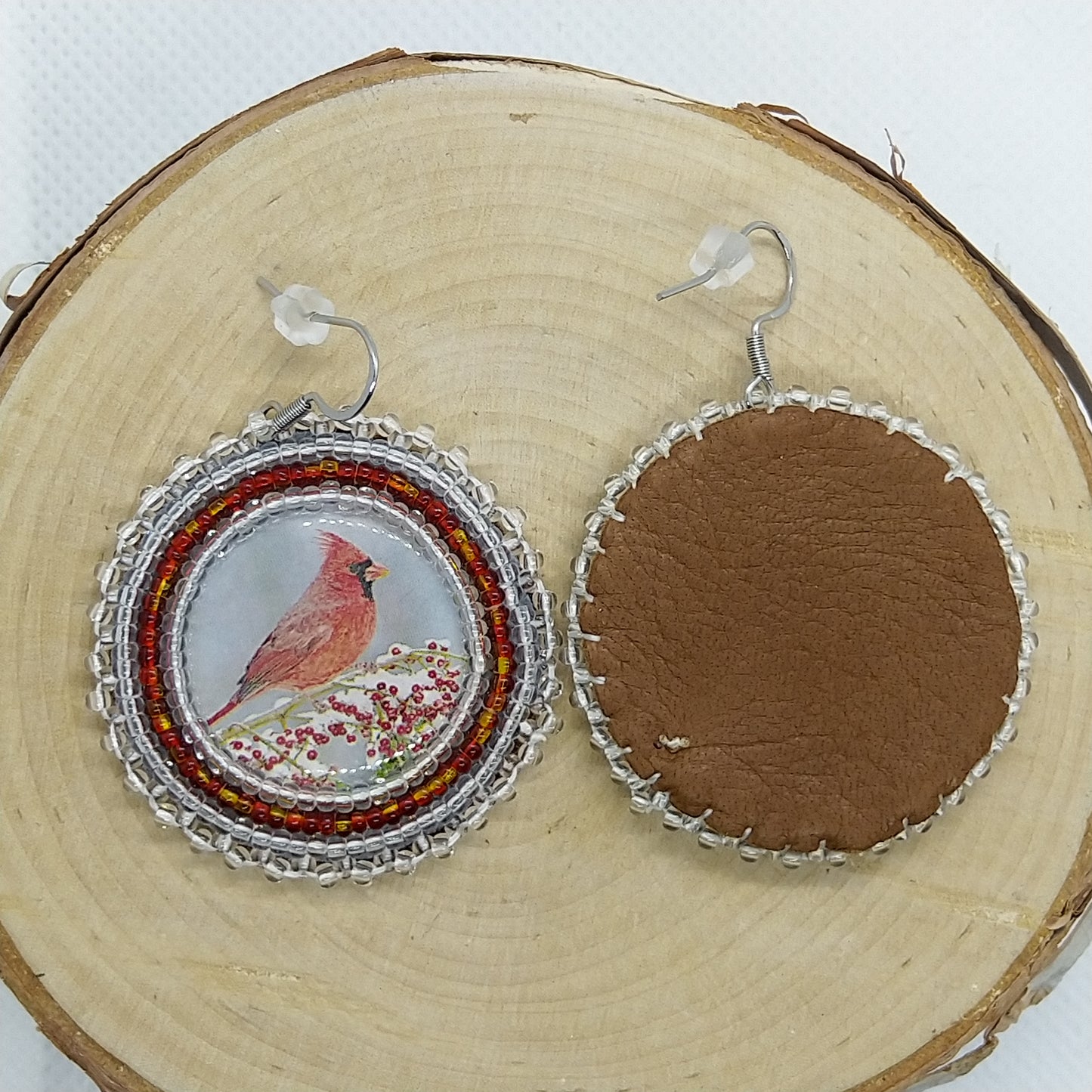 Earrings - Red Cardinal