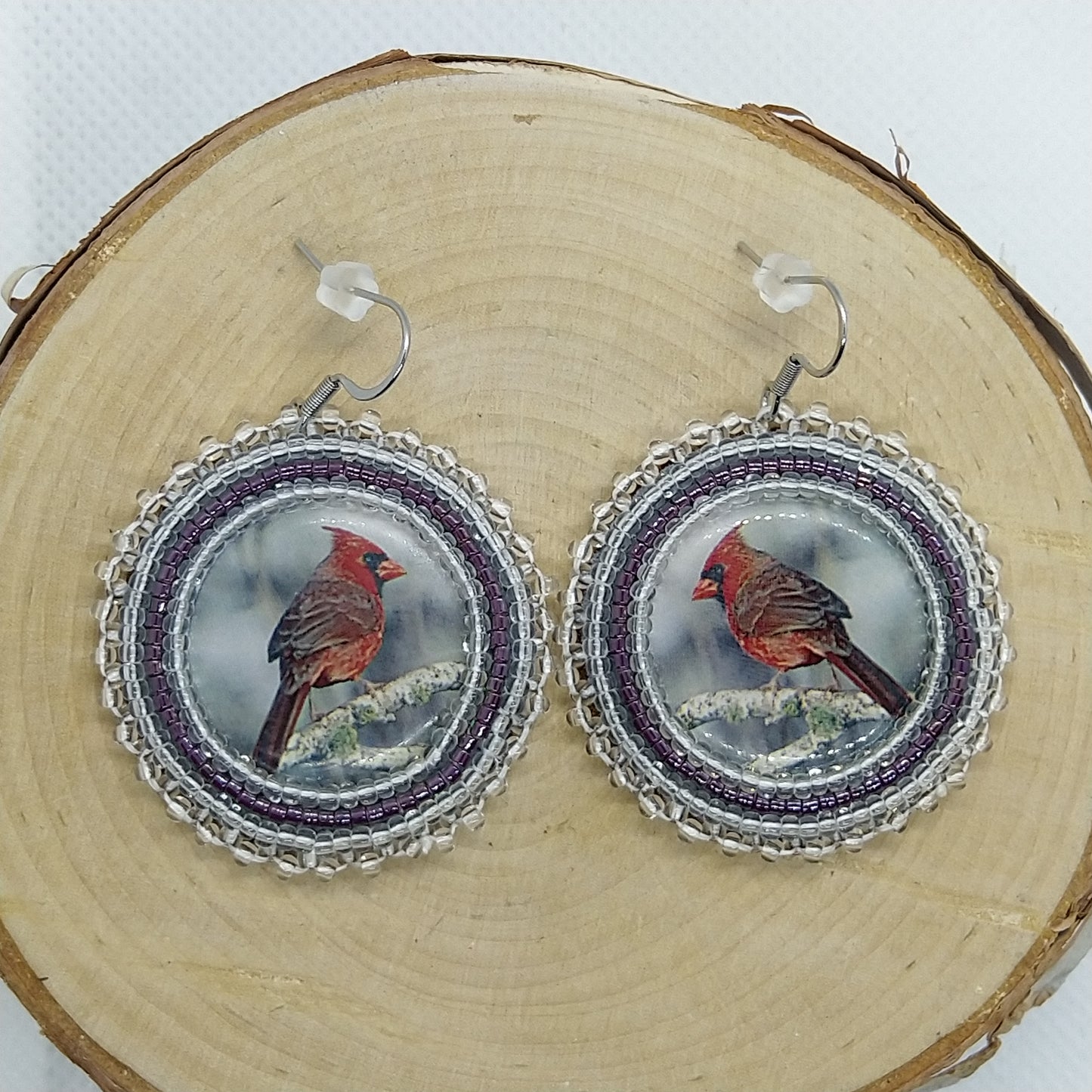 Earrings - Red Cardinal II