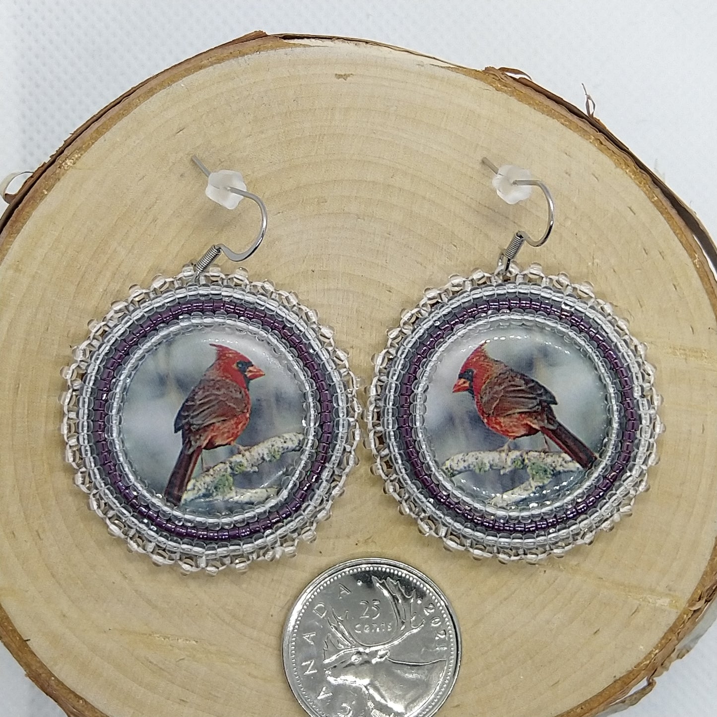 Earrings - Red Cardinal II