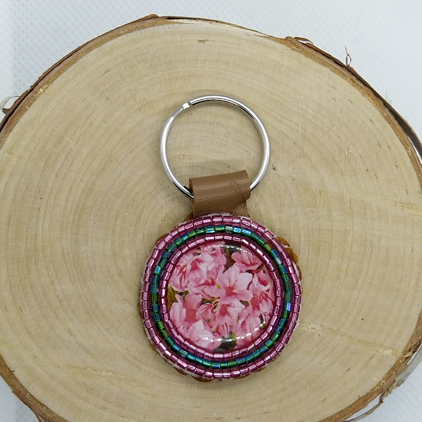 Keychain - Pink Rhododendron