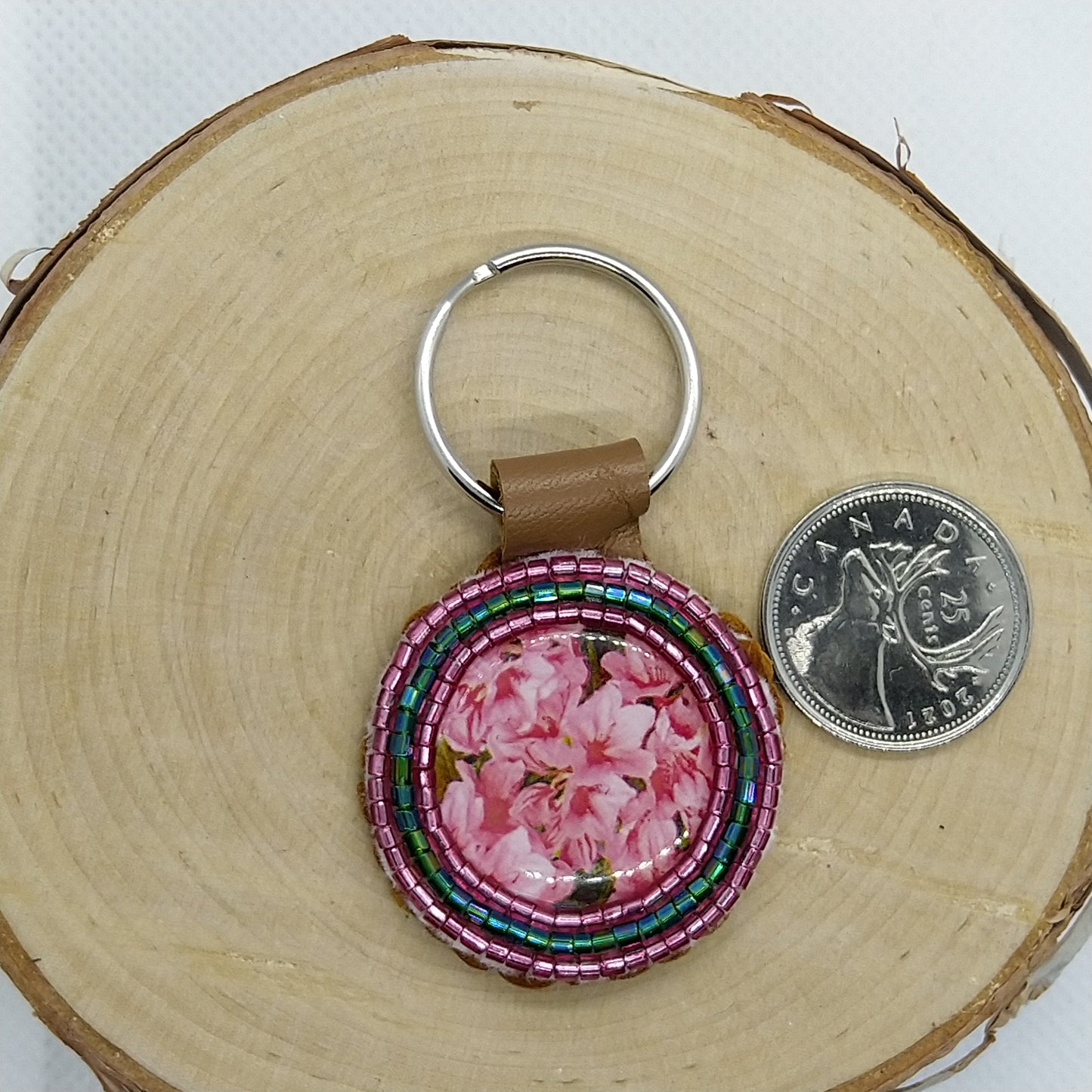 Keychain - Pink Rhododendron