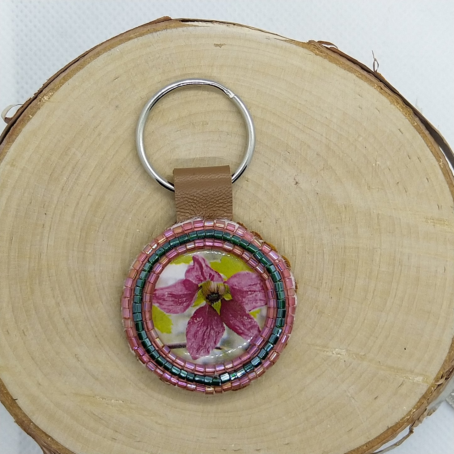 Keychain - Pink Flower