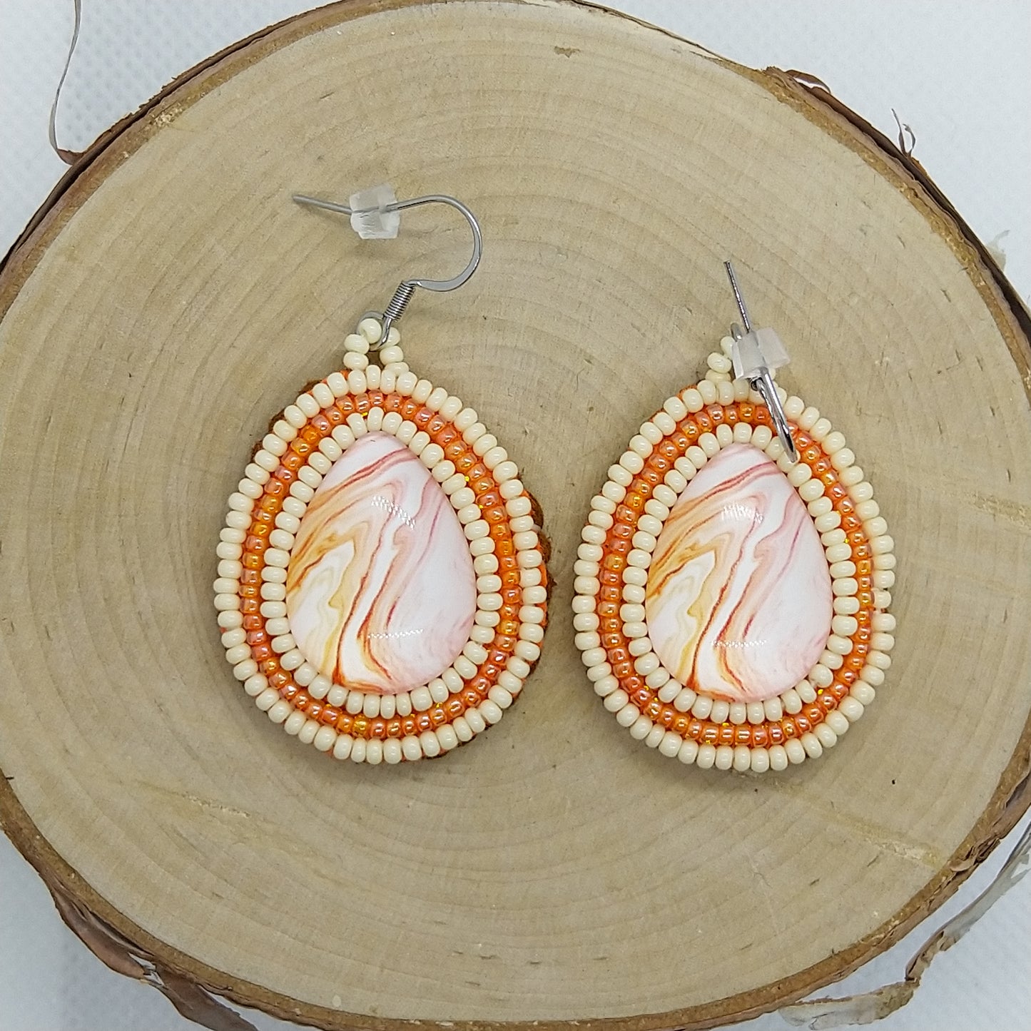 Earrings - Orange Twist