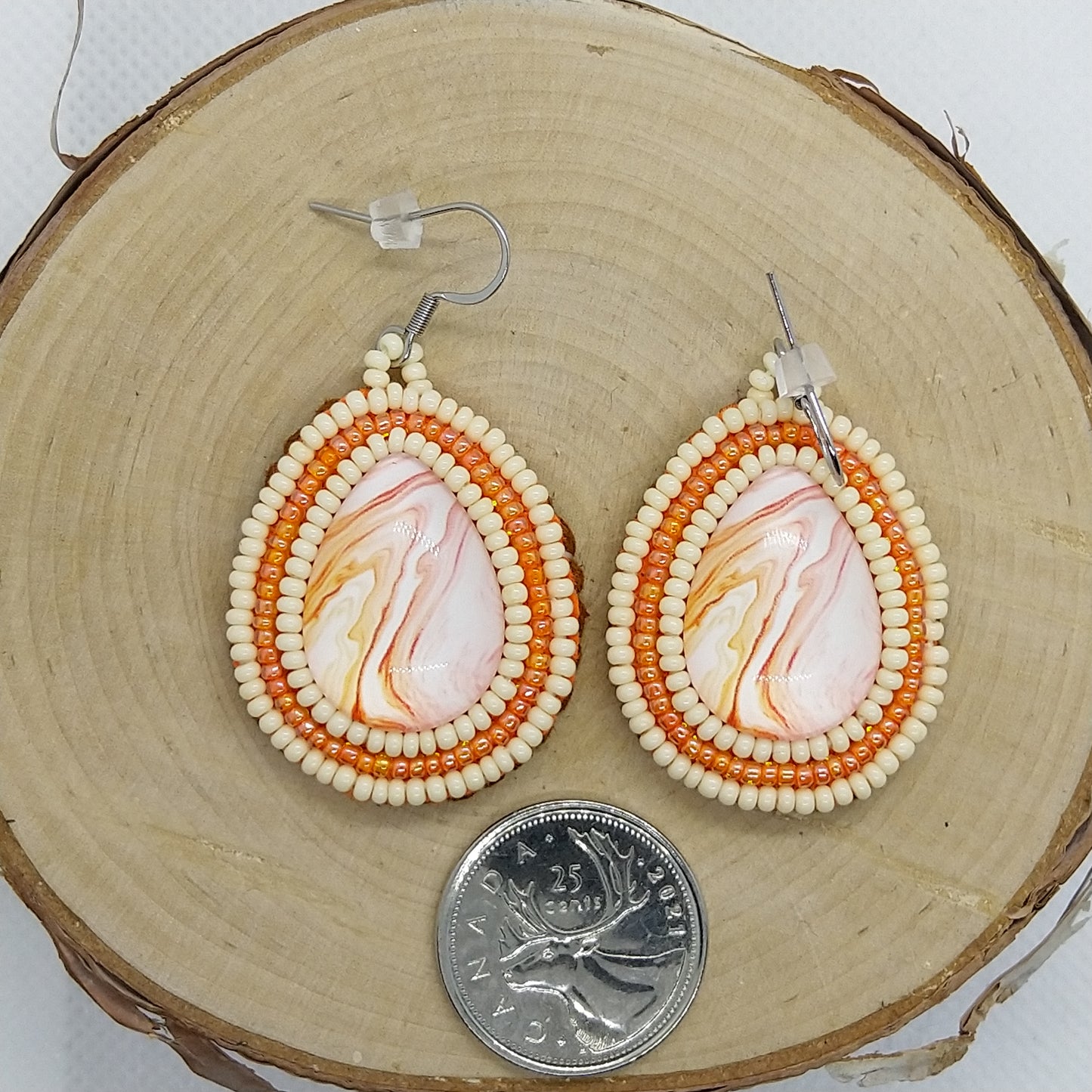 Earrings - Orange Twist