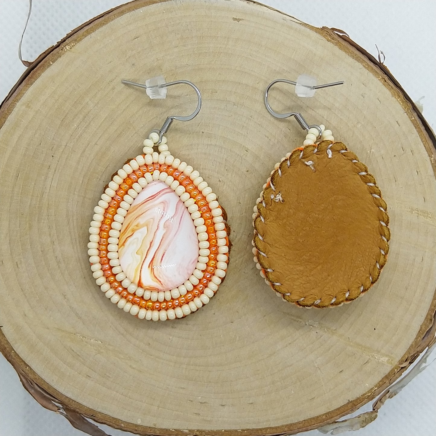 Earrings - Orange Twist