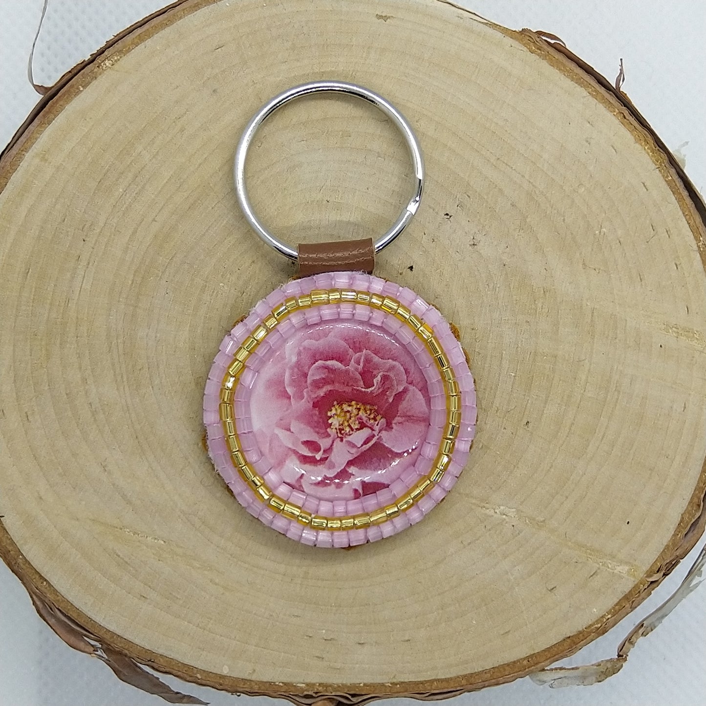 Keychain - Pink Rose