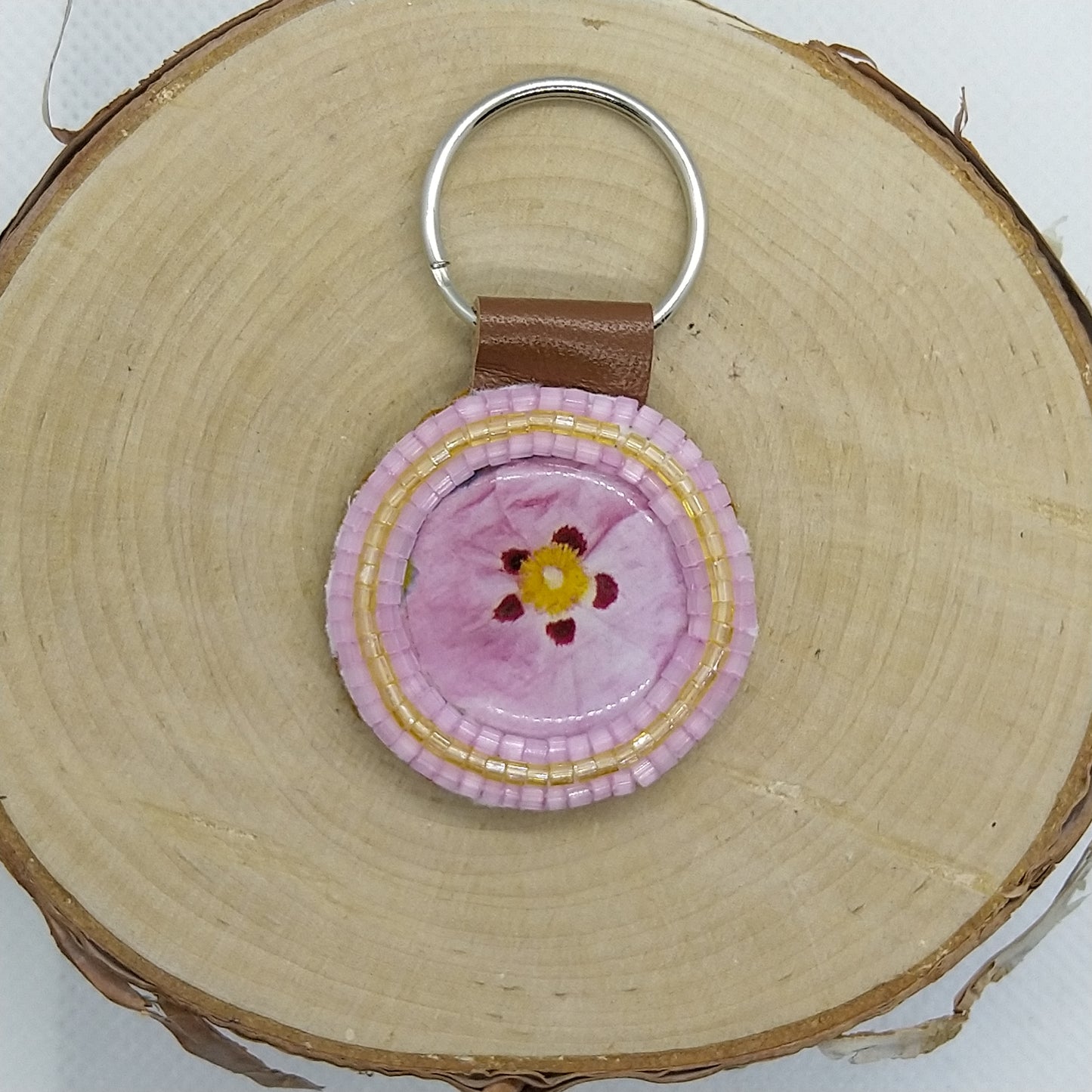 Keychain - Pink Flower