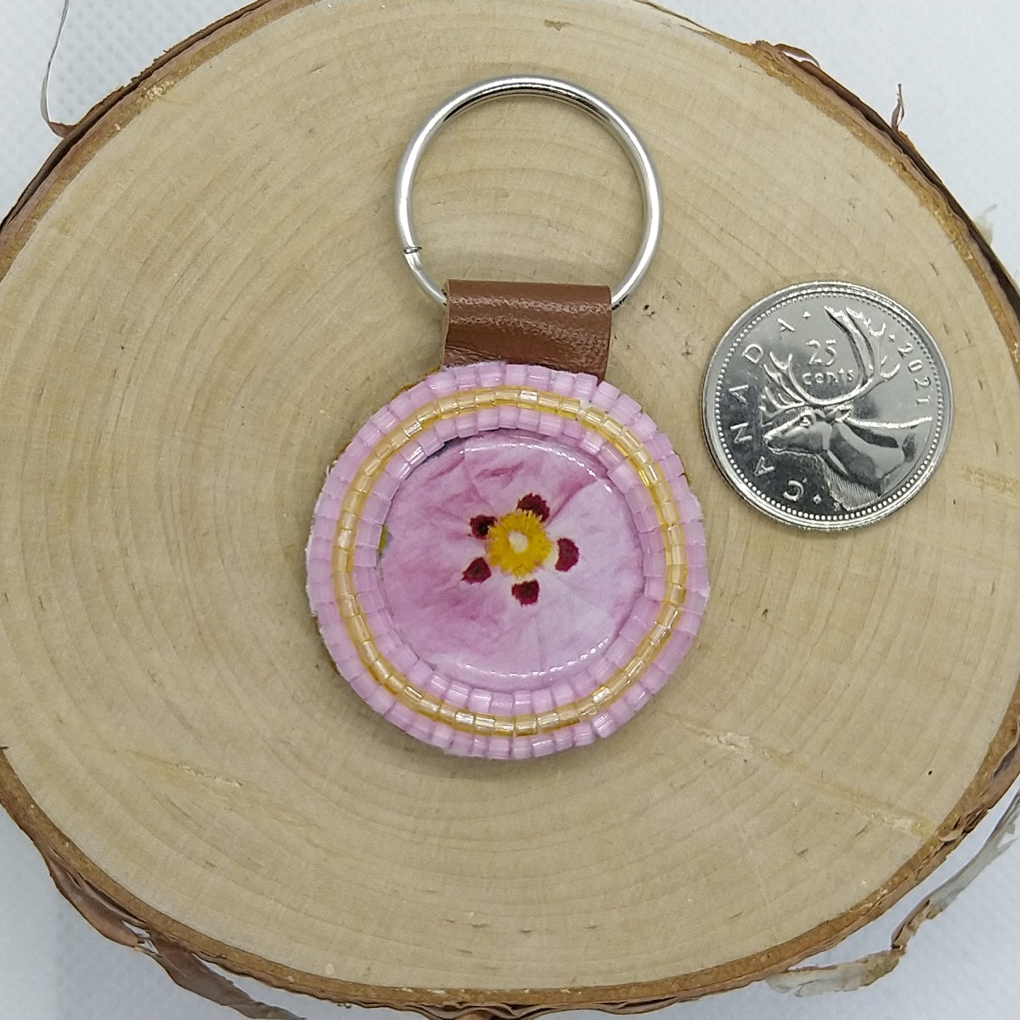 Keychain - Pink Flower